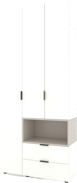 Dulap Nex Home A002R Alb/Cashmere (Bej)