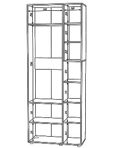 Dulap Nex Home A003R Alb/Cashmere (Bej)