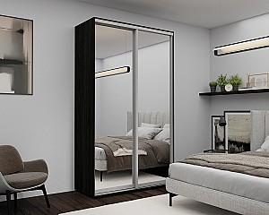 Dulap-cupe Nex Home Oglinda Carbon (Negru) 140x60x240 cm