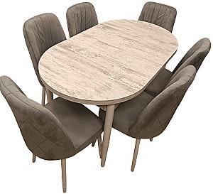 Set de masa si scaune Kelebek ES-1113 (6 scaune)