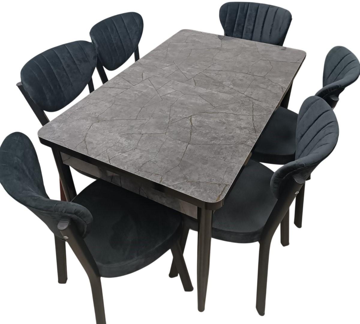 Set de masa si scaune Kelebek ES-1221 (6 scaune)