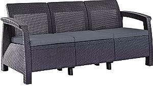 Set mobila de gradina Heniver Novara 3+1+1+T Antracit (Gri)