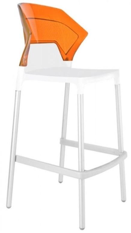 Scaun Papatya Ego-S Bar Alb/Orange