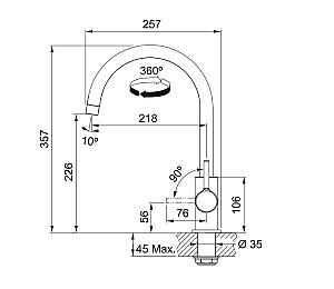 Robinet bucatarie Franke LINA XL (115.0693.228)