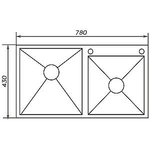 Chiuveta de bucatarie VLM ZH 7843 Nano-Black