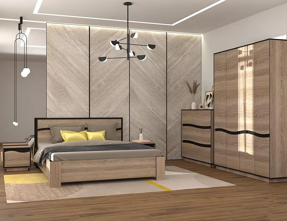 Set dormitor Yasen Geneva B(4D) Stejar Sonoma Trufel/Wenge Magic
