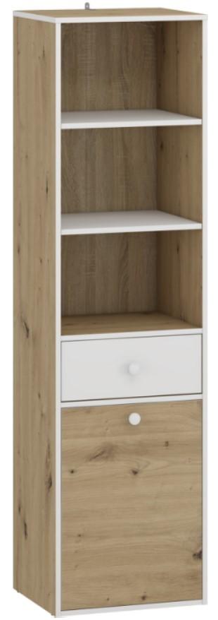 Dulap penal Yasen Ontario 484x1770x410 Stejar Artisan / Nimfea Alb