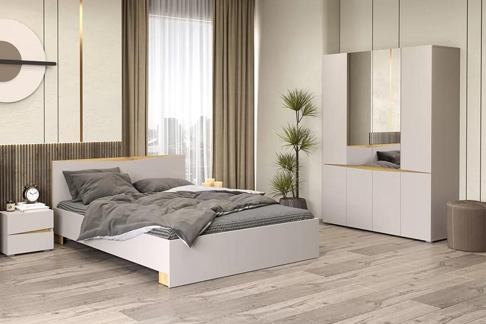 Set dormitor Yasen Leo Nr.1 Cașmir / Stejar Artisan