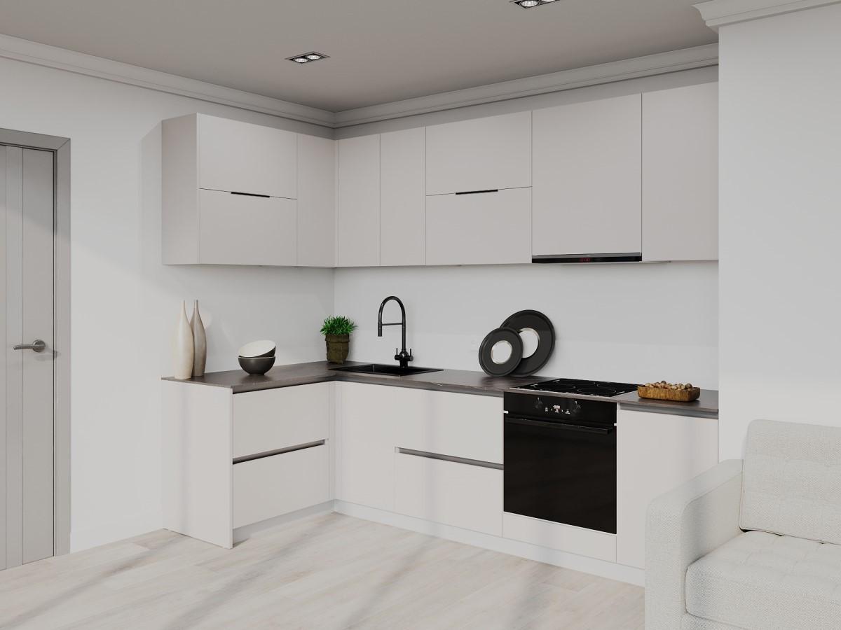 Set mobila bucatarie Bayro Monti Cucine 2.8x1.4 m Cashmere