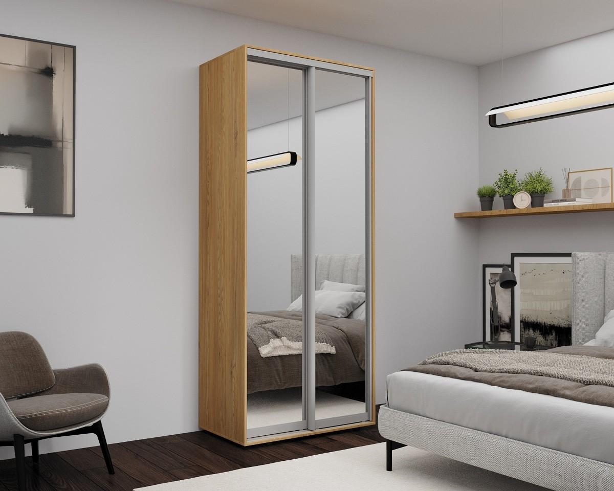 Dulap-cupe Nex Home Oglinda Sonoma (Bej) 100x60x220 cm
