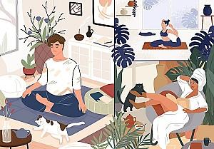 Puzzle Trefl UFT Yoga Cat's & Cofee (10695)