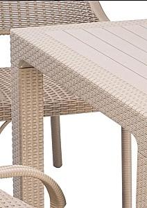 Masa de gradina Capissi Rattan 90x90 Cappuccino