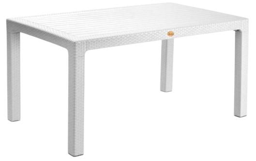 Masa de gradina Capissi Rattan 70x100 Alb
