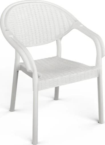 Scaun terasa Capissi Bamboo Alb