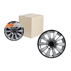 Capac pentru roti AIRLINE Tornado+ argintiu-negru 2 buc AWCC-13-07