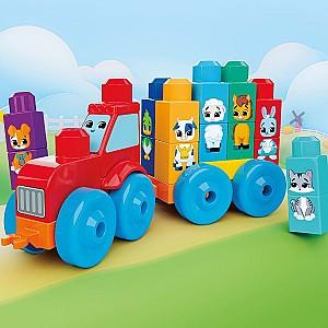 Constructor Mattel Tractor cu animale (JKG33)