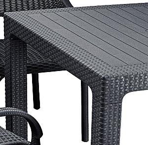 Masa de gradina Capissi Rattan 90x90 Antracit