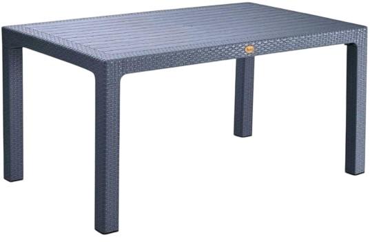 Masa de gradina Capissi Rattan 90x150 Antracit