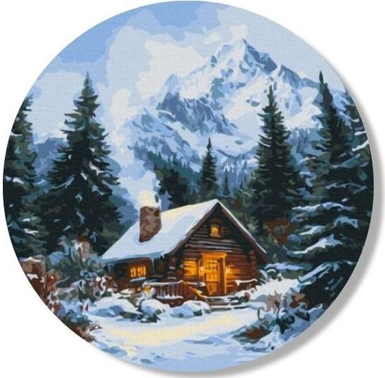 Tablou pe numere BrushMe Căsuța fermecată din pădure (fără cutie)
