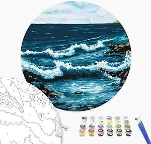 Tablou pe numere BrushMe Valurile oceanului (fără cutie)