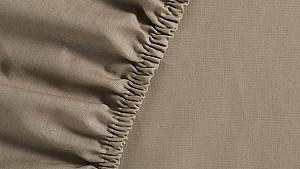 Cearsaf pentru pat Ambiante Cotton Uni 90x200 Taupe