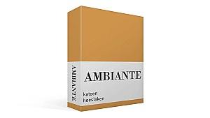 Cearsaf pentru pat Ambiante Cotton Uni 180x200 Ochre
