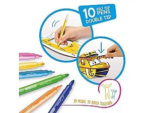 Puzzle CARIOCA Create&Color 3D-puzzle Mr. Boat cu carioci 10 buc