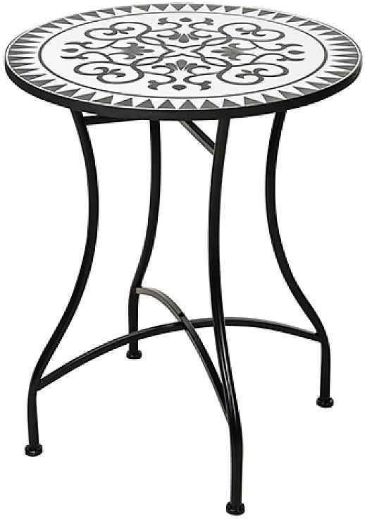 Masa de gradina ProGarden Bistro Mozaic metal si piatra D60cmX71cm