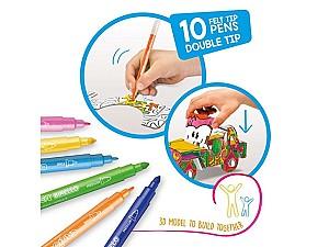 Puzzle CARIOCA Create&Color 3D-puzzle Ms. Wild cu carioci, 10 buc