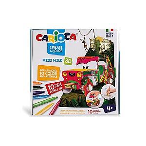 Puzzle CARIOCA Create&Color 3D-puzzle Ms. Wild cu carioci, 10 buc