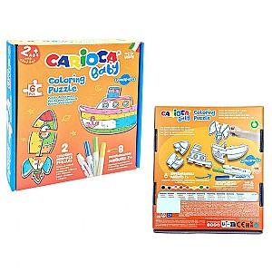 Puzzle CARIOCA Baby Puzzle Transports cu colorare