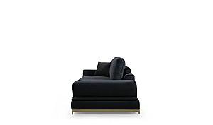 Canapea Trendy cu 4 locuri Linie cu masa laterala - neagra 102 x 84 x 320 cm