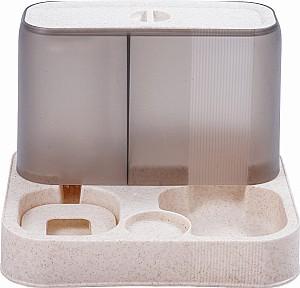 Dozator inteliligent de hrana Jumi 22x25x29cm Alb/Gri