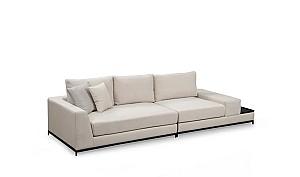 Canapea Trendy cu 4 locuri Linie Cu Masuta - Bej 102 x 84 x 320 cm