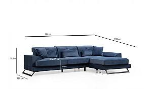 Canapea coltar Trendy Frido Dreapta (L3+Chl) - Bleumarin