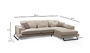 Canapea coltar Trendy Frido Colt dreapta (L3+Chl) - Ecru