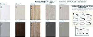 Set mobila bucatarie Confort-NV Modest 2.6x2.3 m Gri Unicolor