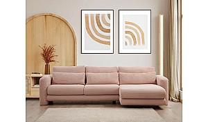 Canapea coltar Trendy Lily Corner dreapta Roz