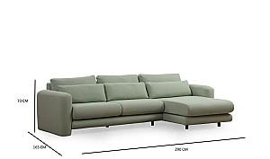 Canapea coltar Trendy Lily Corner dreapta verde