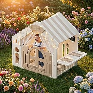 Casuta de joaca Moni PlayHouse White & Beige
