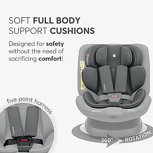 Scaun auto copii Kikka Boo i-Defend Grey