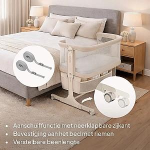 Patut copii Lionelo Jodie Beige Taupe