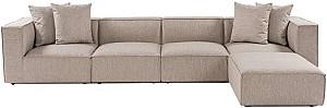 Canapea coltar Trendy Sora (L1-O1-O1-1R-POUFFE ) Bej Nisip