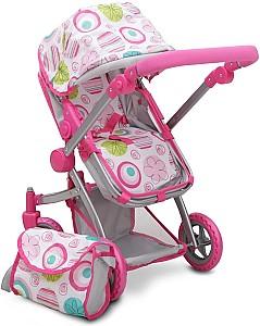 Carucior pentru papusa Moni Pink Rose