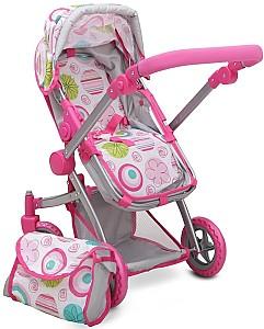 Carucior pentru papusa Moni Pink Rose