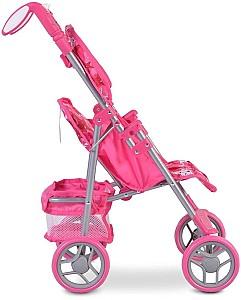 Carucior pentru papusa Moni Stars Pink