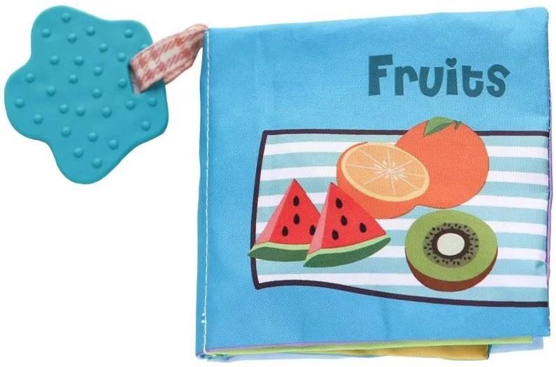 Jucarie bebelus Kikka Boo Cloth book with teether Fruits