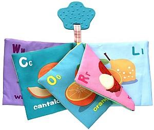 Jucarie bebelus Kikka Boo Cloth book with teether Fruits