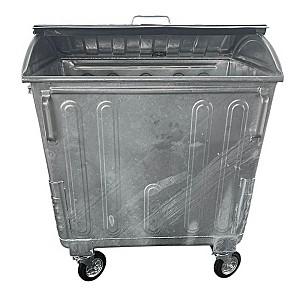 Tomberon Uniplast 1100L galvanizat pe roti (1.2 mm) (dezasamblat) GC