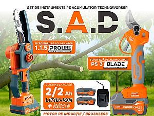 Fierastrau electric cu lant TECHNOWORKER 1.1.5 PROLINE + PS3 Blade